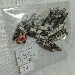 One-of-a-kind handmade/hand rolled paper beads/jewelry making/craft supplies/DIY